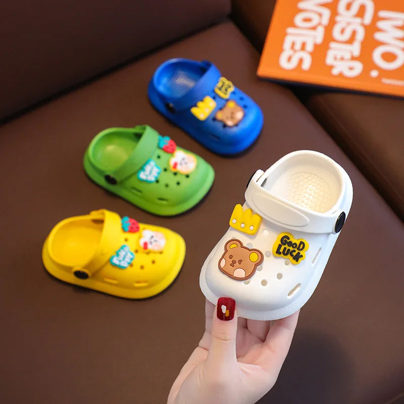 Cute Anti-Slip Cartoon Clogs for Kids