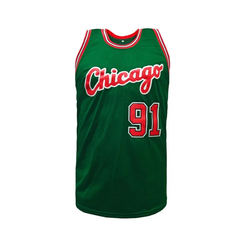 Men's Sleeveless Chicago Basketball Jersey No.91 - Breathable Athletic Top