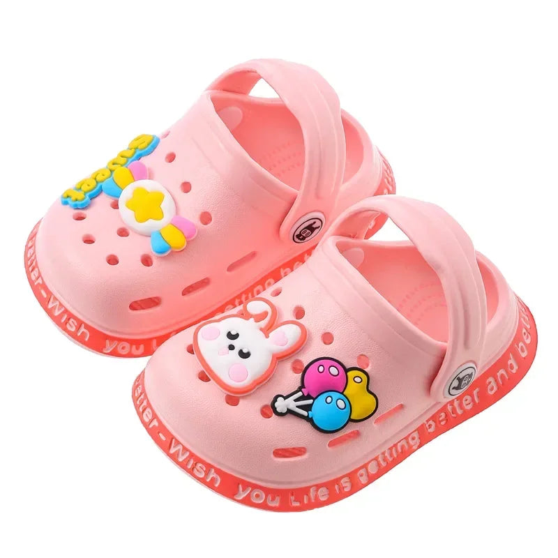 Kids Lightweight Breathable Cartoon Garden Clogs