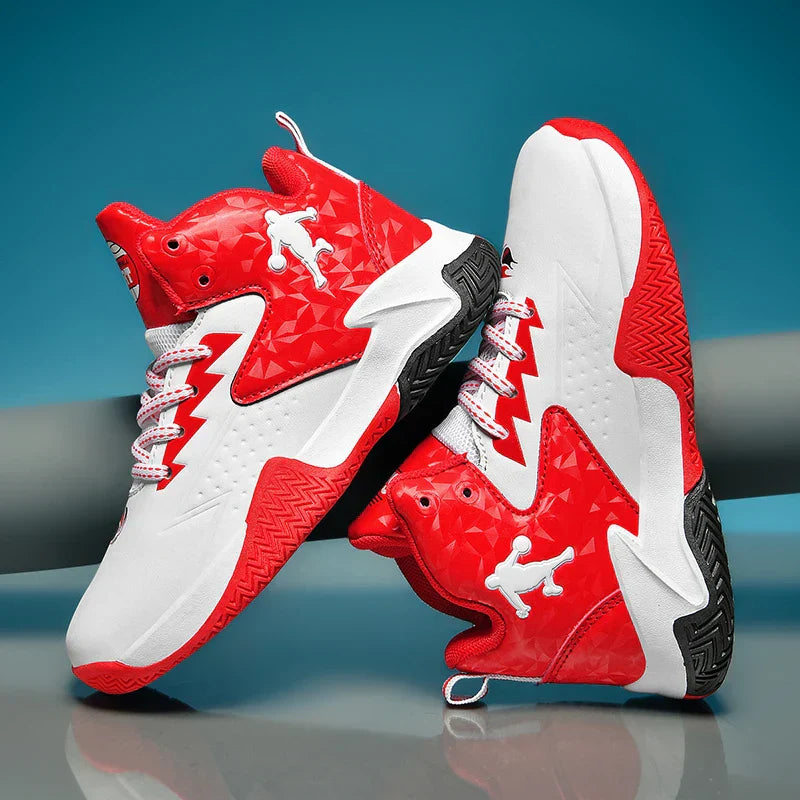 CT-2036 Kids High-Top Leather Basketball Shoes