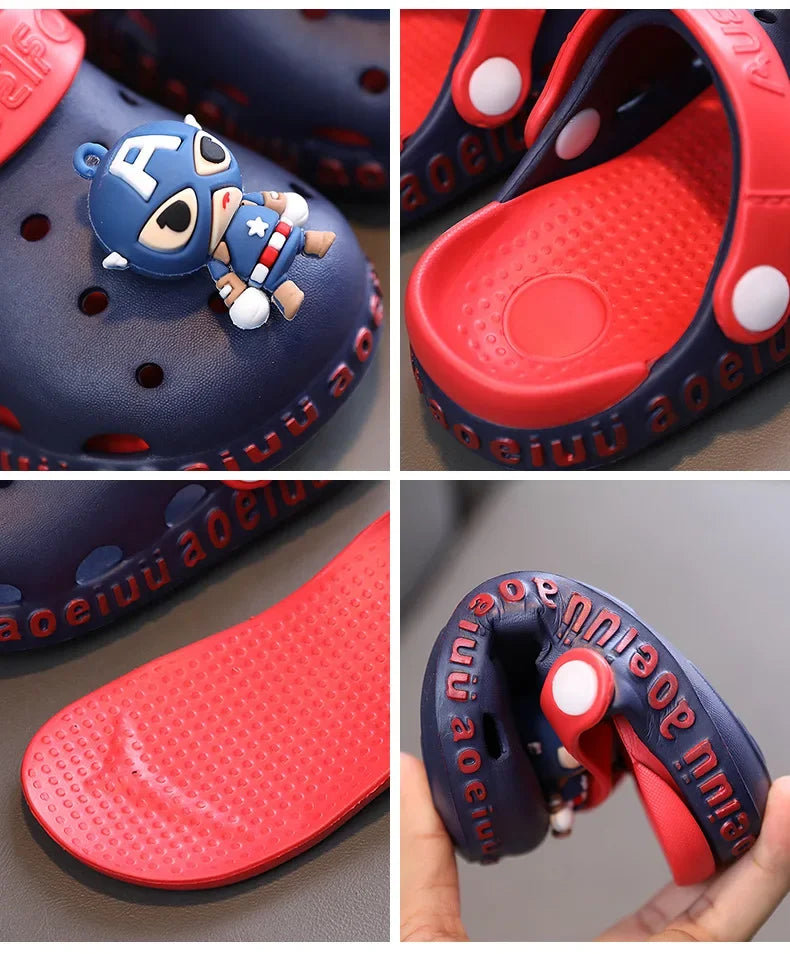 Disney Kids Cartoon Sandals - Captain America & Spiderman