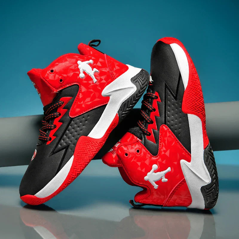 CT-2036 Kids High-Top Leather Basketball Shoes