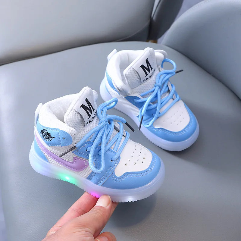 MINISO Lighted Sneakers for Kids - Soft Sole Casual Shoes