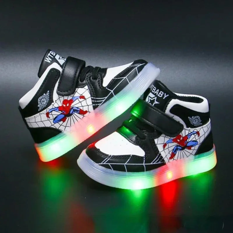 Aoger Spiderman LED Light Shoes for Kids