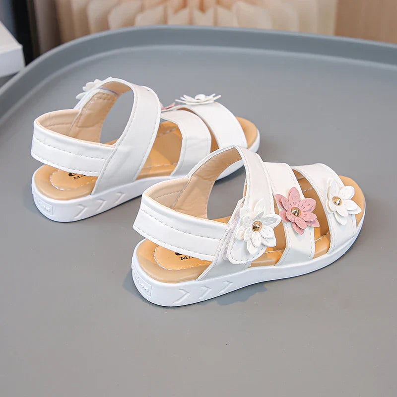 Girls' Stylish Floral Gladiator Sandals for Summer Adventures