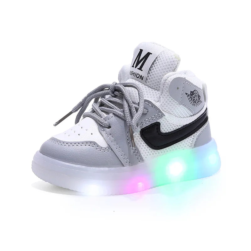MINISO Lighted Sneakers for Kids - Soft Sole Casual Shoes