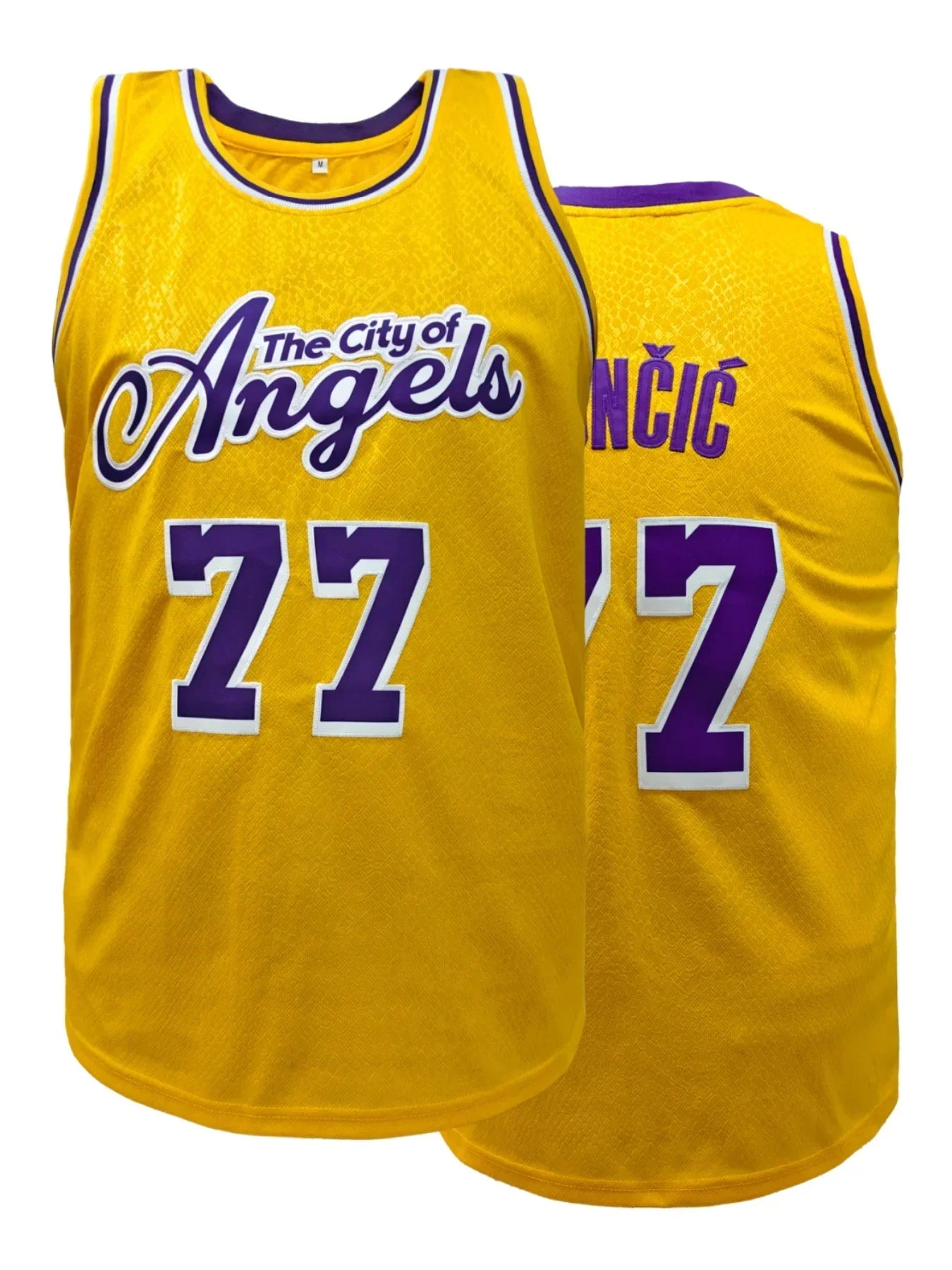 Men's #77 Los Angeles Loose Fit Basketball Jersey