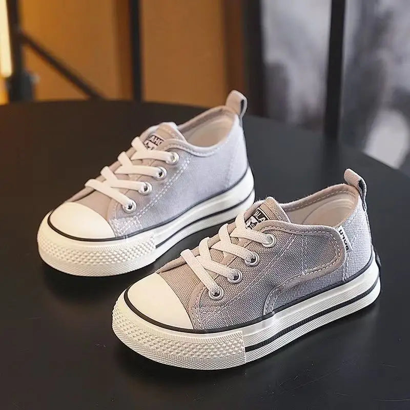 Trendy Canvas Sneakers for Kids - Non-slip Graffiti Design