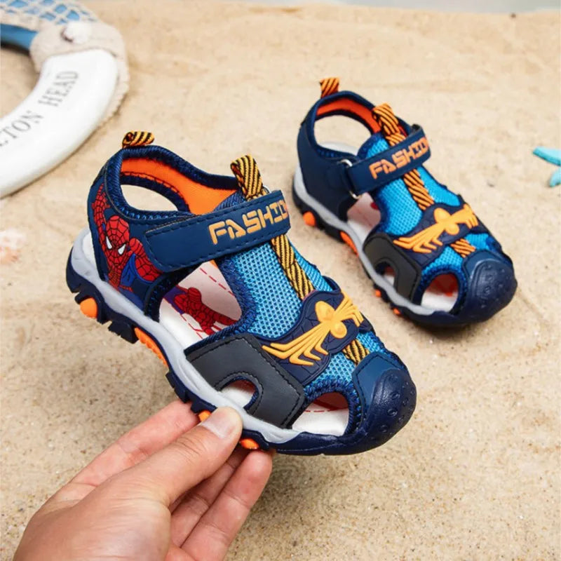 MINISOC Boys Summer Spiderman Sandals - Soft Toddler Beach Shoes