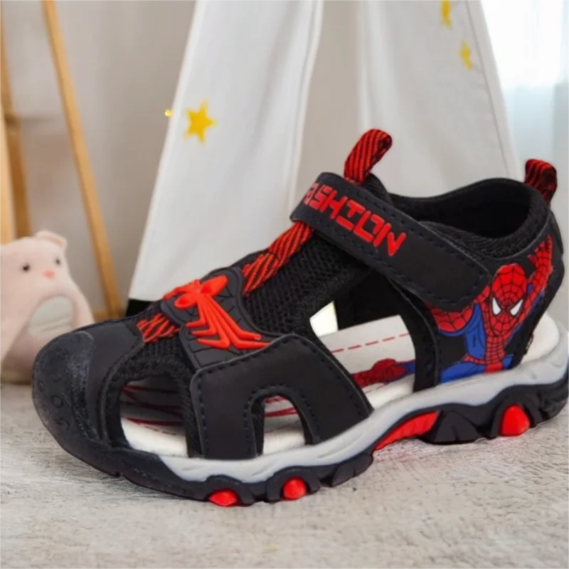 MINISOC Boys Summer Spiderman Sandals - Soft Toddler Beach Shoes