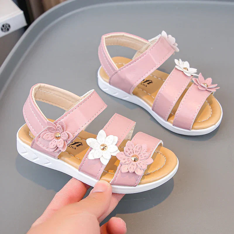 Girls' Stylish Floral Gladiator Sandals for Summer Adventures