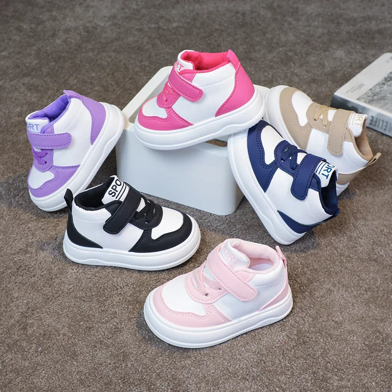 Fashion Kids High Top Sneakers - Breathable Non-slip Casual Shoes