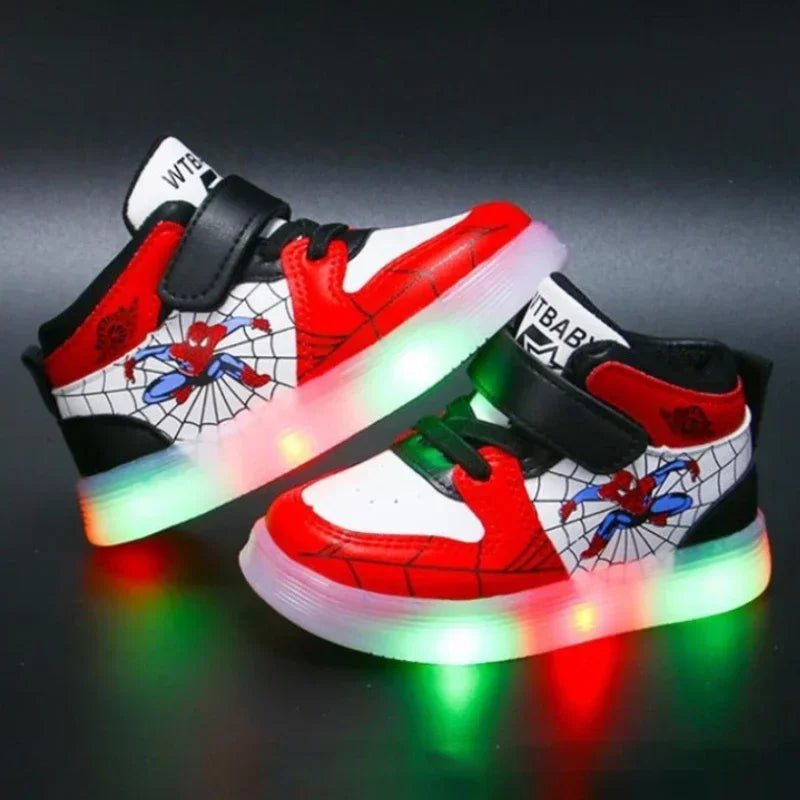Aoger Spiderman LED Light Shoes for Kids