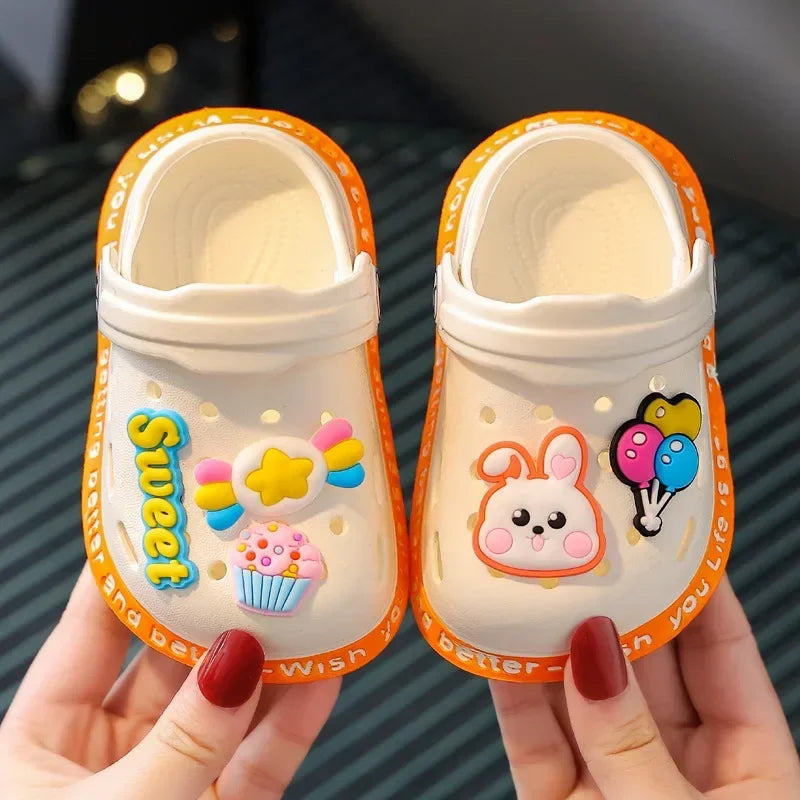Kids Lightweight Breathable Cartoon Garden Clogs