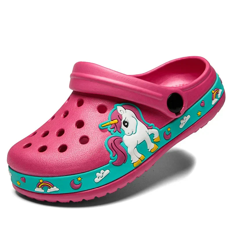 NoEnName_Null Cartoon Clogs for Kids - Breathable Summer Sandals