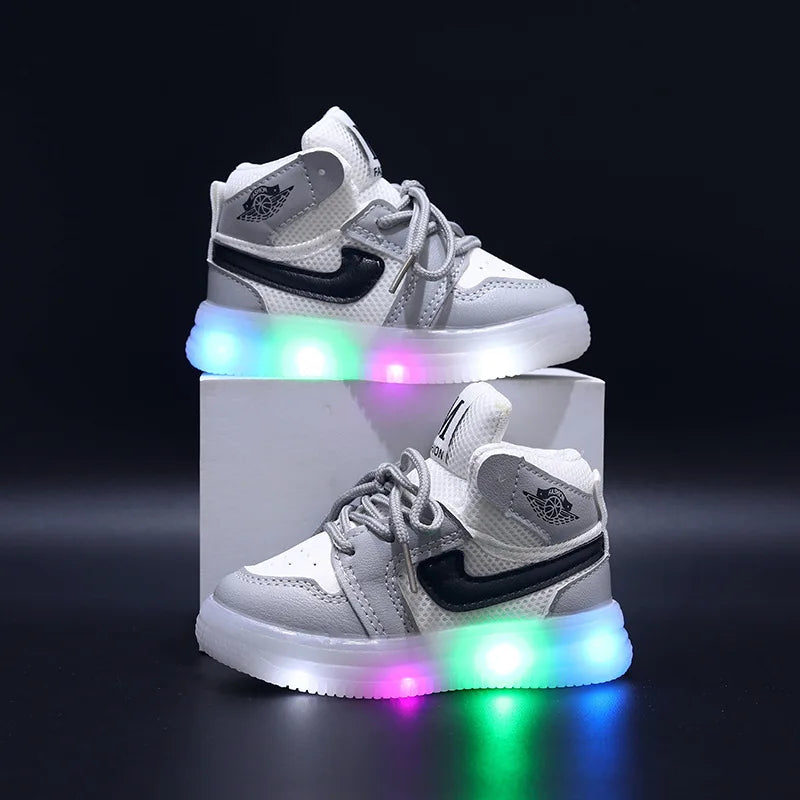 MINISO Lighted Sneakers for Kids - Soft Sole Casual Shoes