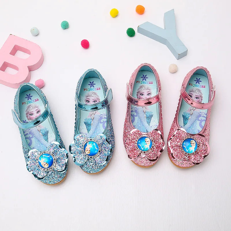 MINISOC Frozen Elsa Soft Sole Sandals for Girls