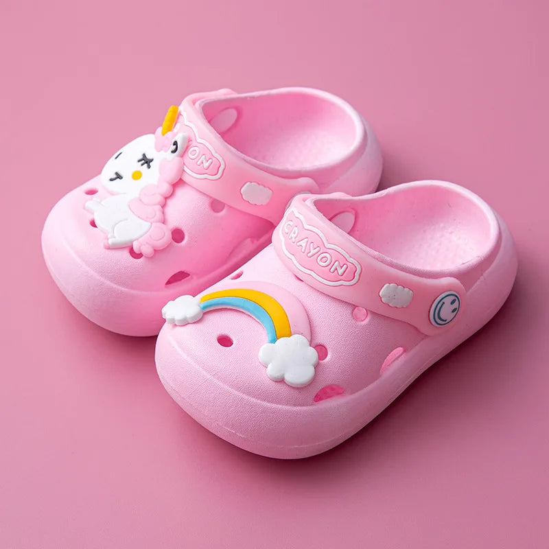 Cute Cartoon Unicorn Beach Sandals for Kids