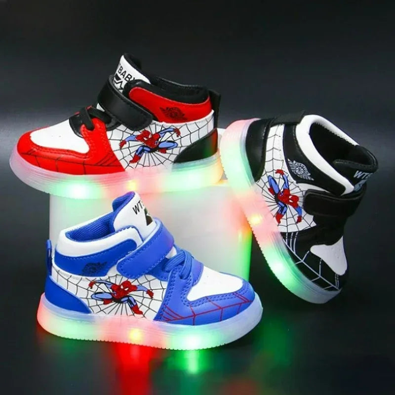 Aoger Spiderman LED Light Shoes for Kids