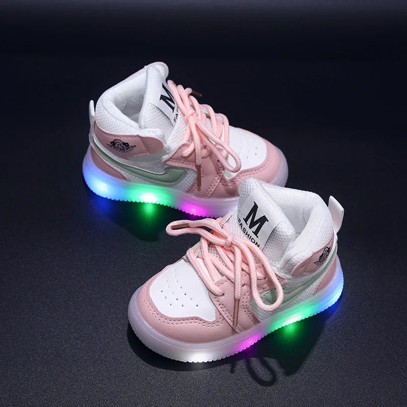 MINISO Lighted Sneakers for Kids - Soft Sole Casual Shoes
