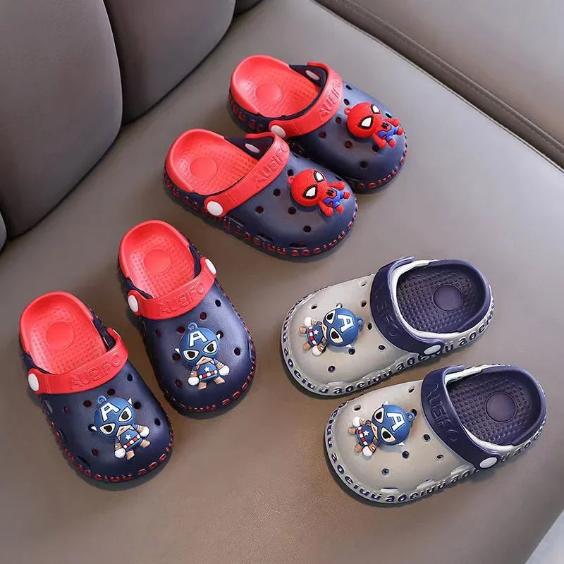 Disney Kids Cartoon Sandals - Captain America & Spiderman