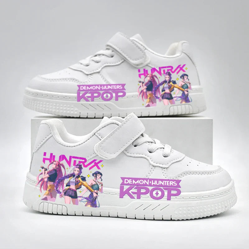White Sport Sneakers for Kids - Breathable, Anti-Slip Casual Shoes