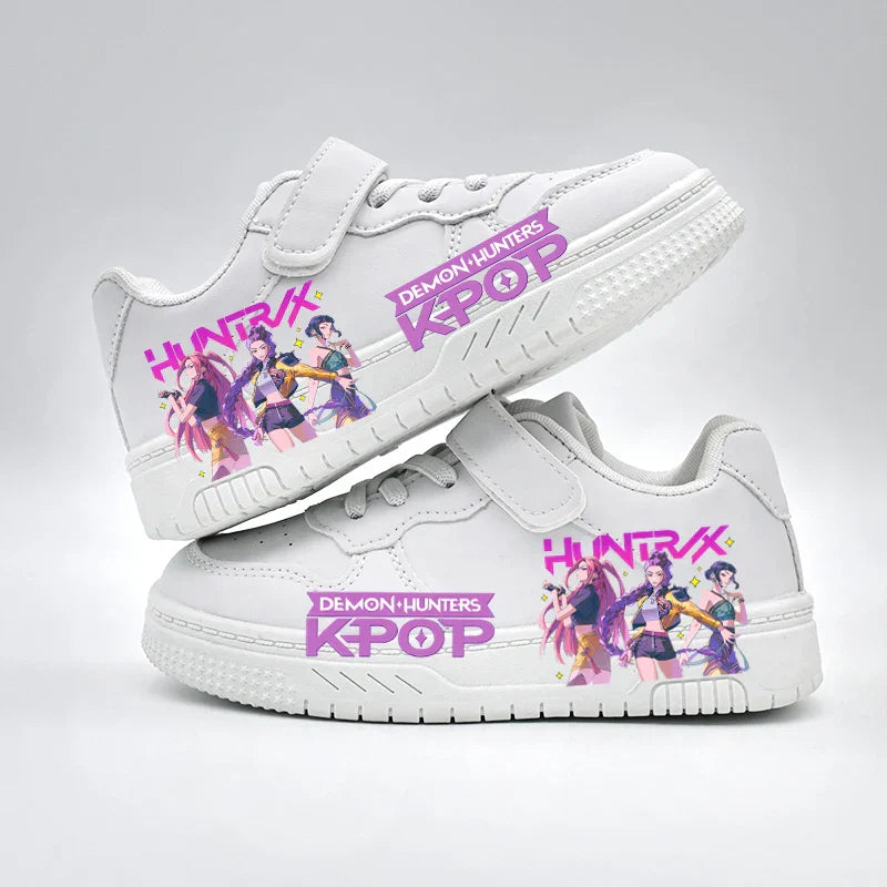 White Sport Sneakers for Kids - Breathable, Anti-Slip Casual Shoes