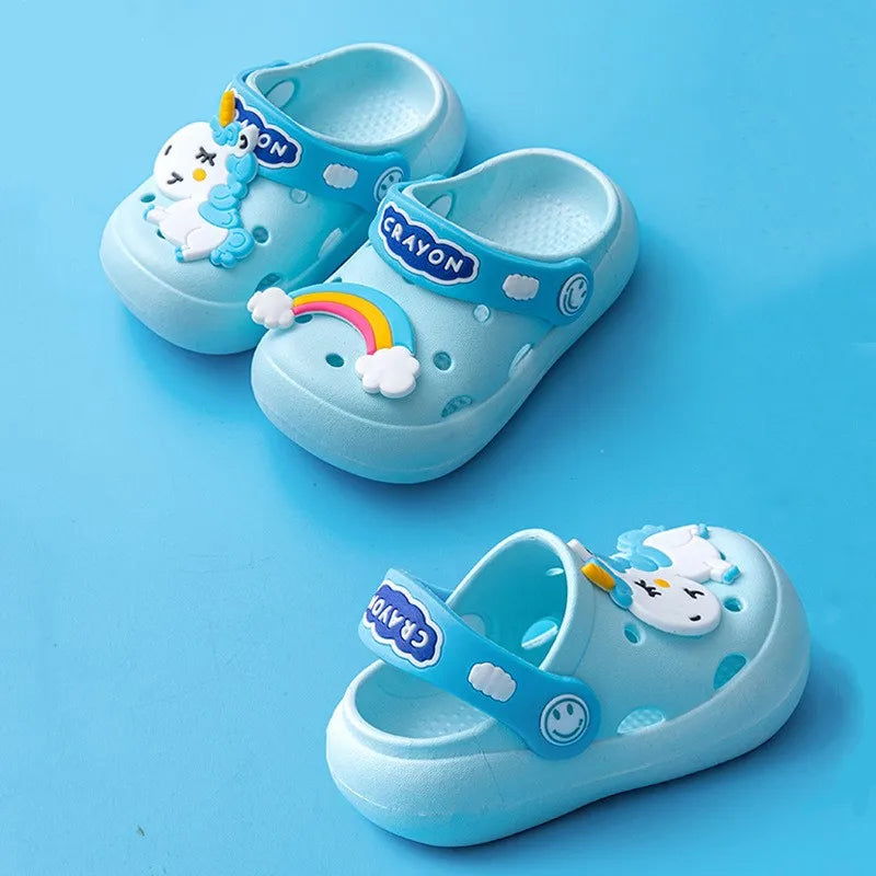 Cute Cartoon Unicorn Beach Sandals for Kids