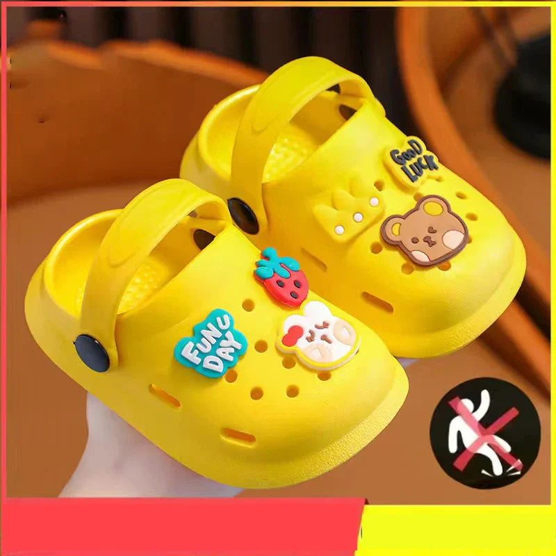 Cute Anti-Slip Cartoon Clogs for Kids