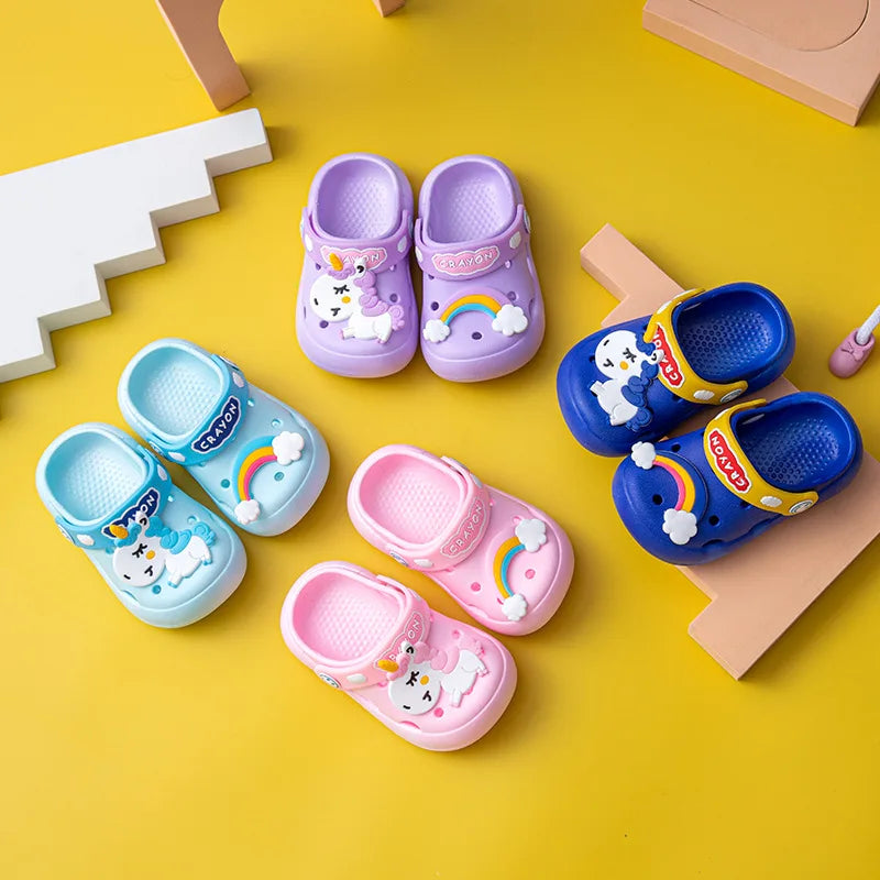 Cute Cartoon Unicorn Beach Sandals for Kids