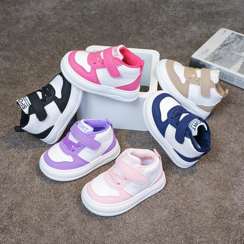 Fashion Kids High Top Sneakers - Breathable Non-slip Casual Shoes