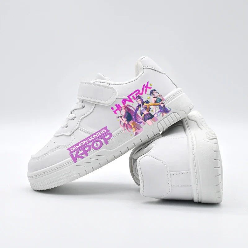 White Sport Sneakers for Kids - Breathable, Anti-Slip Casual Shoes