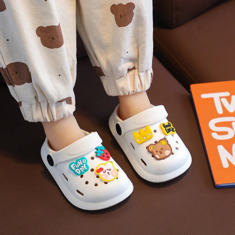 Cute Anti-Slip Cartoon Clogs for Kids