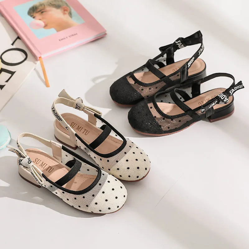 Cute Girls Leather Performance Shoes for Dance and Everyday Wear