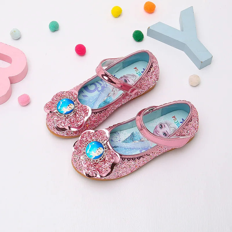 MINISOC Frozen Elsa Soft Sole Sandals for Girls