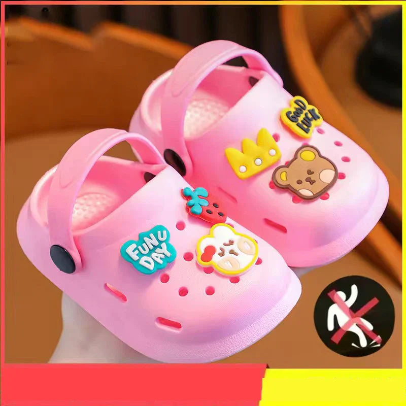 Cute Anti-Slip Cartoon Clogs for Kids