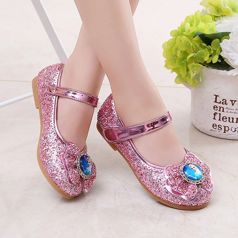 MINISOC Frozen Elsa Soft Sole Sandals for Girls