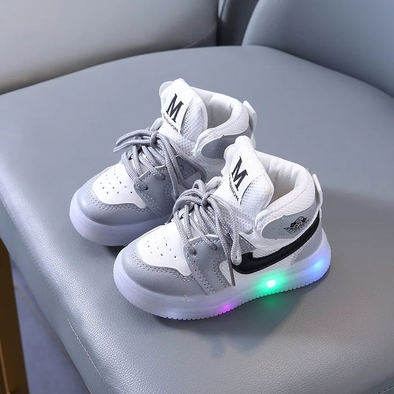MINISO Lighted Sneakers for Kids - Soft Sole Casual Shoes
