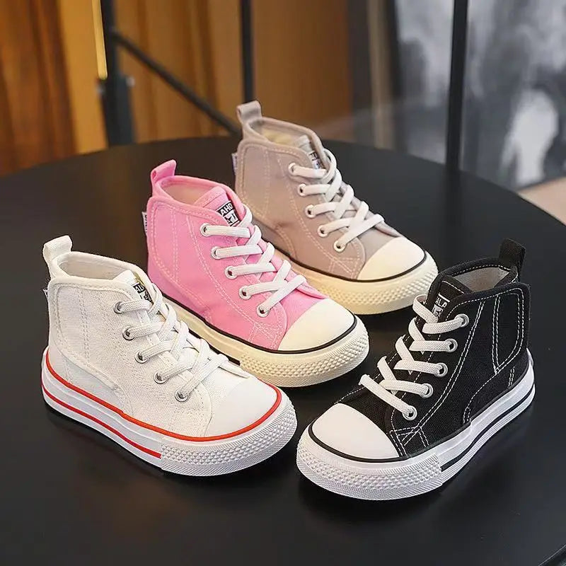Trendy Canvas Sneakers for Kids - Non-slip Graffiti Design