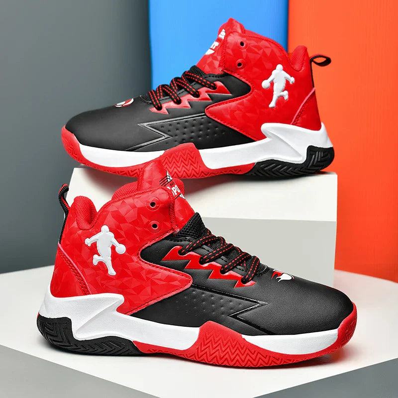 CT-2036 Kids High-Top Leather Basketball Shoes