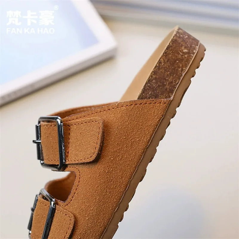 UOSUC Kids Cork Slippers - Summer Slip-On Sandals for Boys and Girls