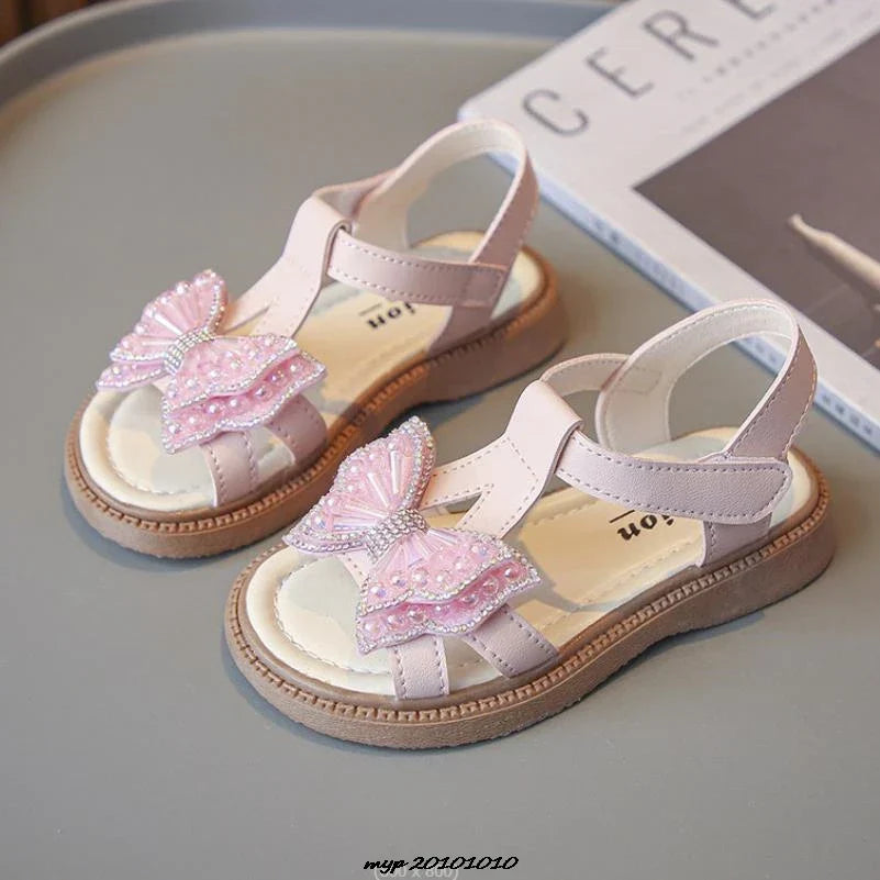 Girls' Summer Beach Sandals with Slip-Resistant Sole
