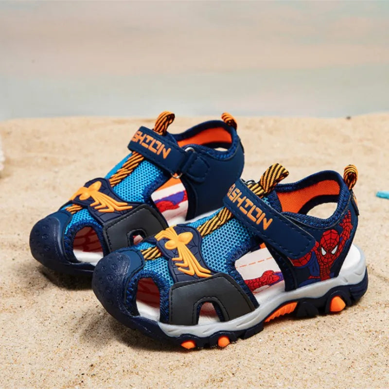 MINISOC Boys Summer Spiderman Sandals - Soft Toddler Beach Shoes