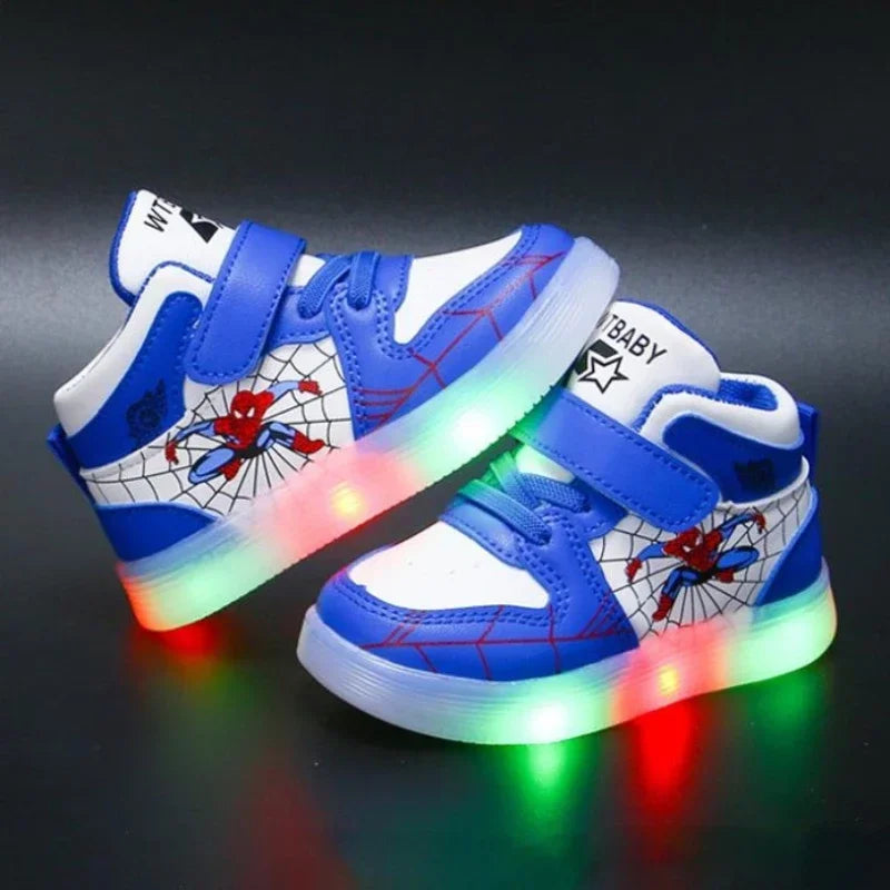 Aoger Spiderman LED Light Shoes for Kids