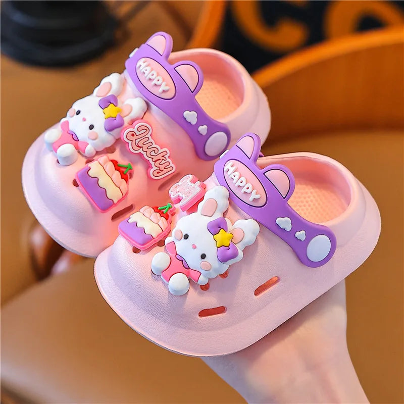 Cute Cartoon DIY Clogs for Kids - Summer Beach Slippers