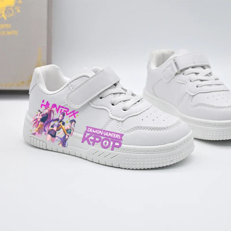 White Sport Sneakers for Kids - Breathable, Anti-Slip Casual Shoes