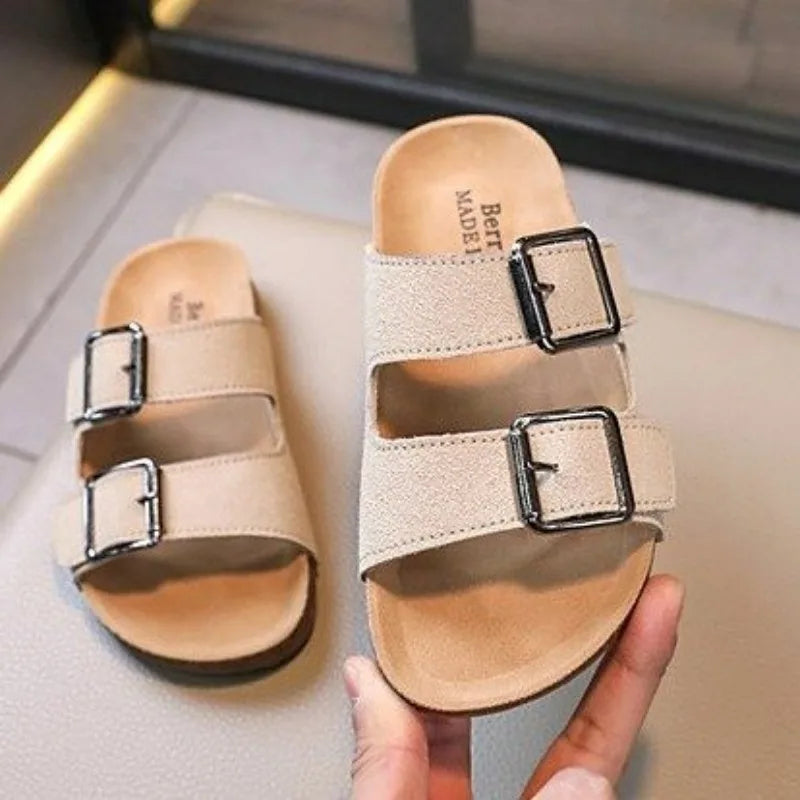 UOSUC Kids Cork Slippers - Summer Slip-On Sandals for Boys and Girls