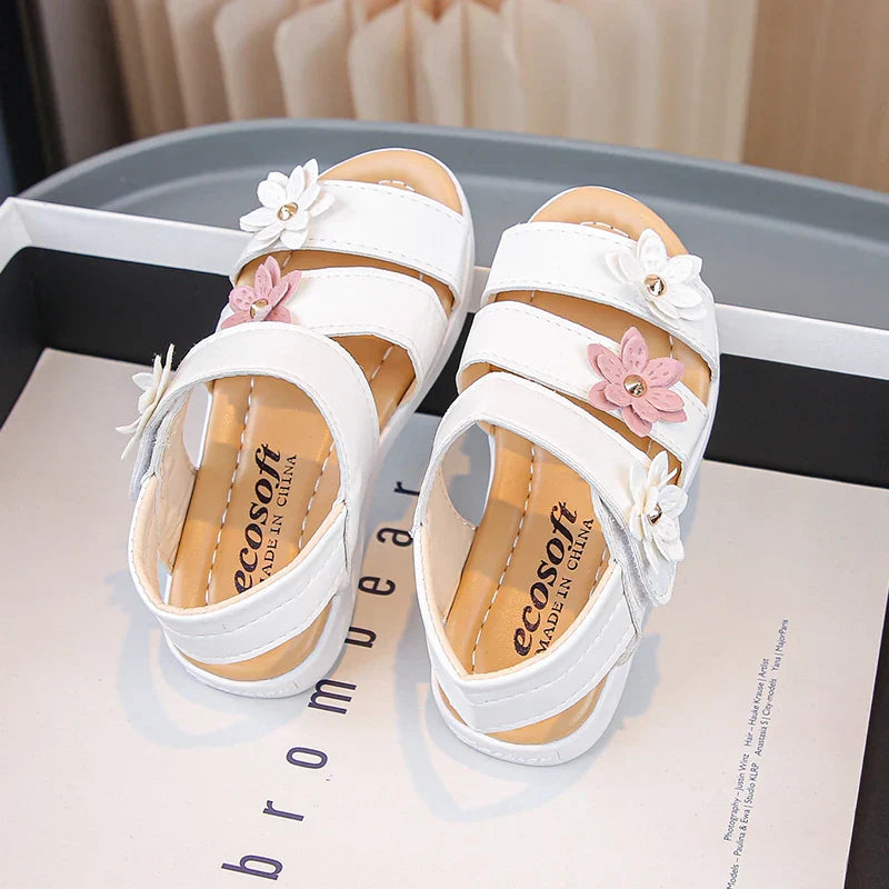 Girls' Stylish Floral Gladiator Sandals for Summer Adventures