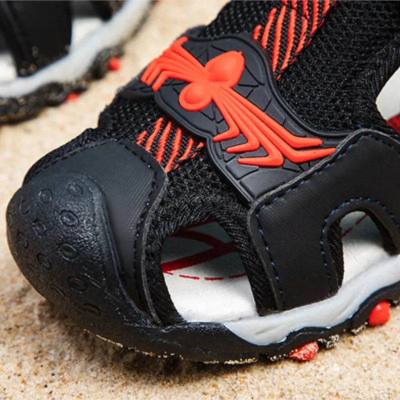 MINISOC Boys Summer Spiderman Sandals - Soft Toddler Beach Shoes