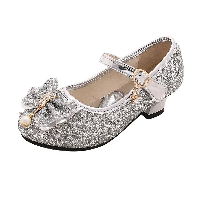 Girls High Heel Princess Dance Sandals